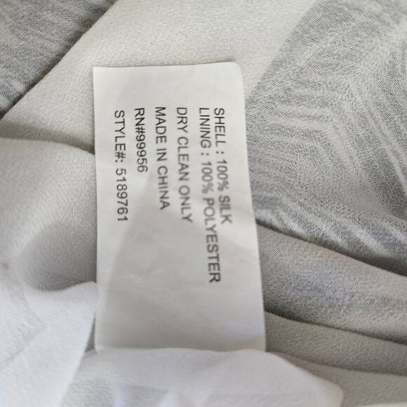 Shoshanna Womens Silk Dress Size 0 Peasant Ruffle Hem Puff Sleeve Black & White - Picture 8 of 11